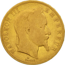 Coin, France, Napoleon III, 50 Francs, 1864, Paris, VF(20-25), Gold, KM 804.1