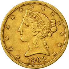 Münze, Vereinigte Staaten, Coronet Head, $5, Half Eagle, 1902, U.S. Mint, San