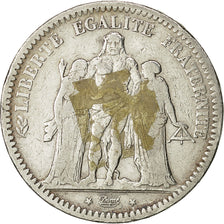 Coin, France, Hercule, 5 Francs, 1849, Strasbourg, VF(20-25), Silver, KM:756.2