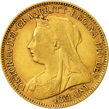 Moneda, Gran Bretaña, Victoria, 1/2 Sovereign, 1898, London, MBC, Oro, KM:784