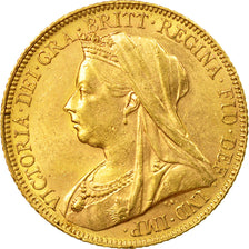 Coin, Great Britain, Victoria, Sovereign, 1899, London, AU(55-58), Gold, KM:785