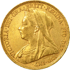 Monnaie, Grande-Bretagne, Victoria, Sovereign, 1895, Londres, TTB+, Or, KM:785