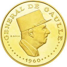 Monnaie, Tchad, Général De Gaulle, 10000 Francs, 1970, SPL+, Or, KM:11