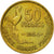 Moneda, Francia, Guiraud, 50 Francs, 1954, Paris, MBC, Aluminio - bronce