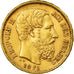 Moneda, Bélgica, Leopold II, 20 Francs, 20 Frank, 1871, MBC+, Oro, KM:37