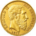 Moneta, Belgio, Leopold II, 20 Francs, 20 Frank, 1877, SPL-, Oro, KM:37