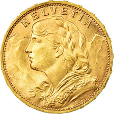 Moneda, Suiza, 20 Francs, 1930, Bern, EBC+, Oro, KM:35.1