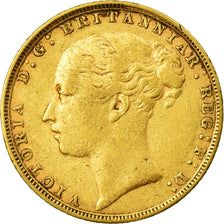 Moeda, Grã-Bretanha, Victoria, Sovereign, 1884, EF(40-45), Dourado, KM:752