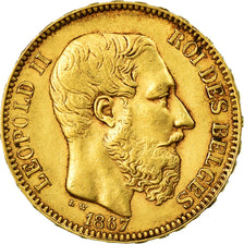 Coin, Belgium, Leopold II, 20 Francs, 20 Frank, 1867, AU(50-53), Gold, KM:32