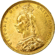 Moneta, Gran Bretagna, Victoria, Sovereign, 1889, London, BB+, Oro, KM:767