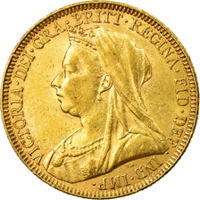 Munten, Groot Bretagne, Victoria, Sovereign, 1893, London, ZF, Goud, KM:785