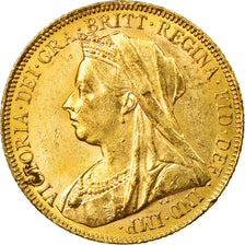 Moeda, Grã-Bretanha, Victoria, Sovereign, 1900, London, AU(50-53), Dourado