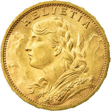 Moeda, Suíça, 20 Francs, 1930, Bern, MS(63), Dourado, KM:35.1