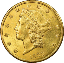 Coin, United States, $20, Double Eagle, 1900, San Francisco, AU(55-58), Gold