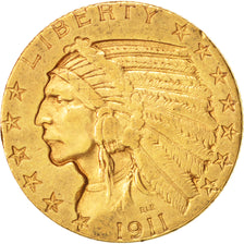 Vereinigte Staaten, Indian Head, $5, Half Eagle, 1911, San Francisco, KM:129