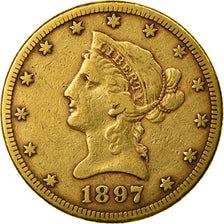 Monnaie, États-Unis, Coronet Head, $10, Eagle, 1897, U.S. Mint, San Francisco