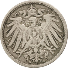 Münze, GERMANY - EMPIRE, Wilhelm II, 5 Pfennig, 1901, Munich, S, Copper-nickel