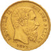 Belgien, Leopold II, 20 Francs, 20 Frank, 1871, Gold, KM:37