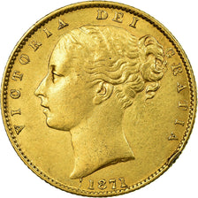 Munten, Groot Bretagne, Victoria, Sovereign, 1871, London, ZF+, Goud, KM:736.2