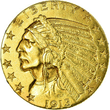 Munten, Verenigde Staten, Indian Head, $5, Half Eagle, 1913, U.S. Mint