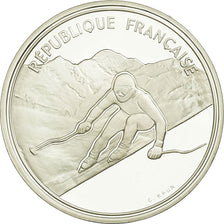 Coin, France, Alpine skiing, 100 Francs, 1989, Albertville 92, MS(65-70)