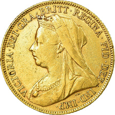 Moneta, Gran Bretagna, Victoria, Sovereign, 1901, London, BB, Oro, KM:785