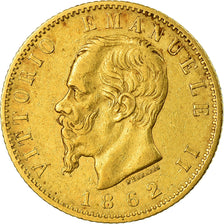 Moneta, Italia, Vittorio Emanuele II, 20 Lire, 1862, Torino, BB+, Oro, KM:10.1