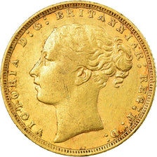 Munten, Groot Bretagne, Victoria, Sovereign, 1871, London, ZF, Goud, KM:736.2