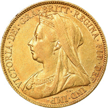 Monnaie, Grande-Bretagne, Victoria, Sovereign, 1899, Londres, TTB+, Or, KM:785