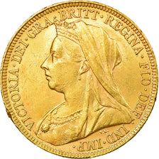 Moneta, Wielka Brytania, Victoria, Sovereign, 1896, London, AU(55-58), Złoto