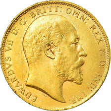 Moeda, Grã-Bretanha, Edward VII, Sovereign, 1903, London, AU(55-58), Dourado