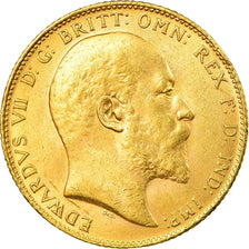 Monnaie, Grande-Bretagne, Edward VII, Sovereign, 1909, Londres, SUP, Or, KM:805