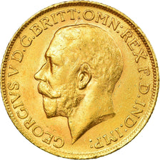 Moneda, Gran Bretaña, George V, Sovereign, 1912, London, EBC, Oro, KM:820