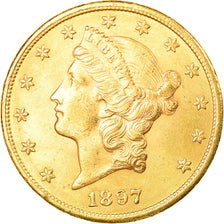 Moeda, Estados Unidos da América, Liberty Head, $20, Double Eagle, 1897, U.S.