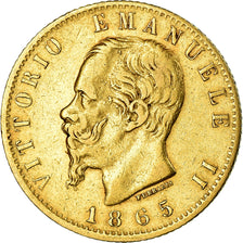 Monnaie, Italie, Vittorio Emanuele II, 20 Lire, 1865, Torino, TTB, Or, KM:10.1