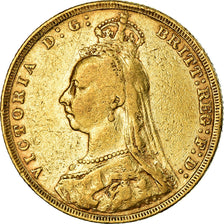 Munten, Groot Bretagne, Victoria, Sovereign, 1890, London, ZF, Goud, KM:767