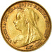 Moneta, Gran Bretagna, Victoria, 1/2 Sovereign, 1901, London, BB+, Oro, KM:784