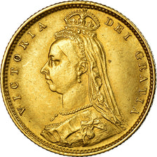 Coin, Great Britain, Victoria, 1/2 Sovereign, 1891, London, AU(50-53), Gold