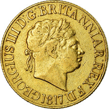 Moneda, Gran Bretaña, George III, Sovereign, 1817, London, BC+, Oro, KM:674