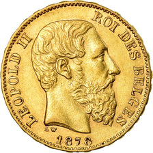 Coin, Belgium, Leopold II, 20 Francs, 20 Frank, 1878, AU(55-58), Gold, KM:37