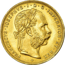 Moneta, Austria, Franz Joseph I, 8 Florins-20 Francs, 1892, MS(63), Złoto