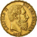 Moneta, Belgio, Leopold II, 20 Francs, 20 Frank, 1876, BB+, Oro, KM:37