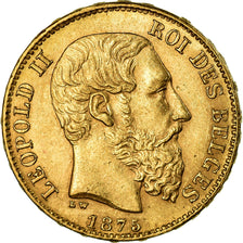 Monnaie, Belgique, Leopold II, 20 Francs, 20 Frank, 1875, SUP, Or, KM:37