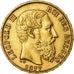 Coin, Belgium, Leopold II, 20 Francs, 20 Frank, 1877, AU(50-53), Gold, KM:37