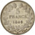 Moneda, Francia, Louis-Philippe, 5 Francs, 1845, Lille, MBC+, Plata, KM:749.13