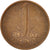 Munten, Nederland, Juliana, Cent, 1966, ZF+, Bronze, KM:180