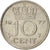 Munten, Nederland, Juliana, 10 Cents, 1977, ZF+, Nickel, KM:182