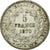 Moneda, Francia, Cérès, 5 Francs, 1870, Paris, MBC, Plata, Gadoury:743