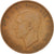 Moneta, Gran Bretagna, George VI, 1/2 Penny, 1943, MB, Bronzo, KM:844