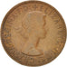 Moneta, Gran Bretagna, Elizabeth II, 1/2 Penny, 1959, BB, Bronzo, KM:896